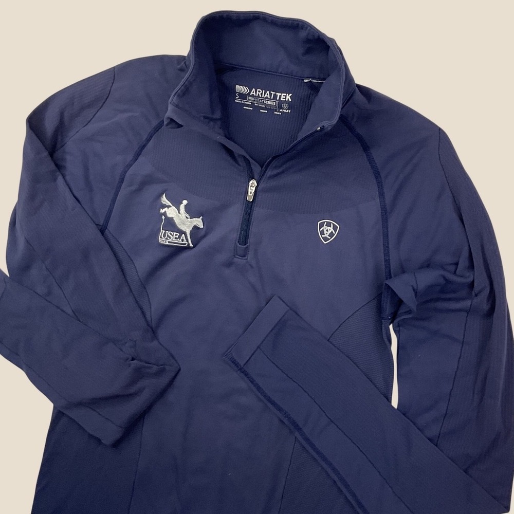 Ariat Tek Pullover Equestrian USEA Logo Heat Series 1/4 Zip Riding Top Women's S